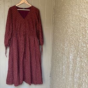 Madewell Arianne tie floral midi dress